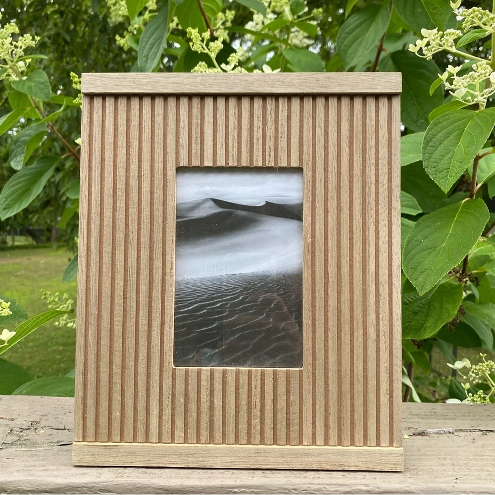 Threshold 4X6 Fluted Frame slats natural wooden picture frame farmhouse cottage